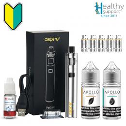 電子タバコ リキッド - Aspire PockeX 電子タバコデビューセット ニコチンソルトリキッド2本付【送料無料】